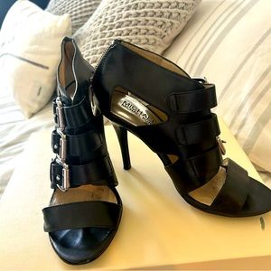 Michael Kors Black Leather Heels Size 5